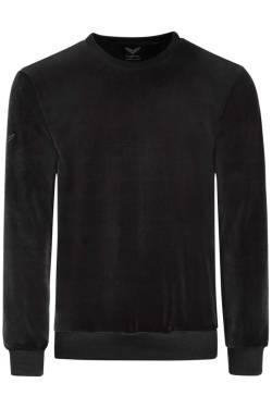 TRIGEMA Comfort Fit Sweatshirt Nickyschwarz, Einfarbig von TRIGEMA