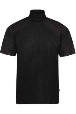 TRIGEMA Comfort Fit T-Shirt Stehkragen schwarz, Einfarbig von TRIGEMA