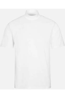 TRIGEMA Comfort Fit T-Shirt Stehkragen weiss, Einfarbig von TRIGEMA