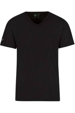 TRIGEMA Comfort Fit T-Shirt V-Ausschnitt schwarz, Einfarbig von TRIGEMA