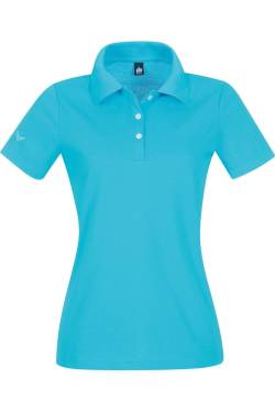 TRIGEMA Slim Fit Damen Poloshirt azur, Einfarbig von TRIGEMA