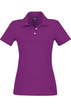 TRIGEMA Slim Fit Damen Poloshirt brombeer, Einfarbig von TRIGEMA