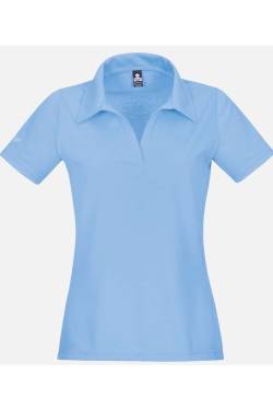 TRIGEMA Slim Fit Damen Poloshirt hellblau, Einfarbig von TRIGEMA