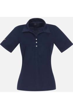 TRIGEMA Slim Fit Damen Poloshirt navy, Einfarbig von TRIGEMA