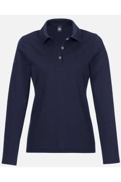 TRIGEMA Slim Fit Damen Poloshirt navy, Einfarbig von TRIGEMA