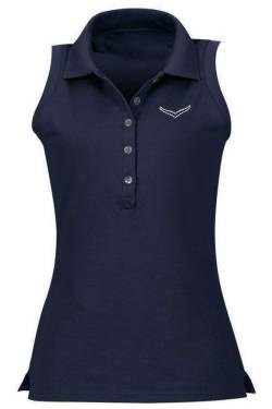 TRIGEMA Slim Fit Damen Poloshirt navy, Einfarbig von TRIGEMA