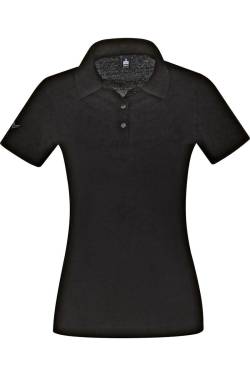 TRIGEMA Slim Fit Damen Poloshirt schwarz, Einfarbig von TRIGEMA