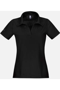 TRIGEMA Slim Fit Damen Poloshirt schwarz, Einfarbig von TRIGEMA