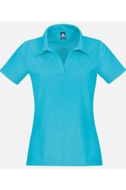 TRIGEMA Slim Fit Damen Poloshirt türkis, Einfarbig von TRIGEMA