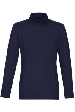 TRIGEMA Slim Fit Rollkragenpullover navy, Einfarbig von TRIGEMA