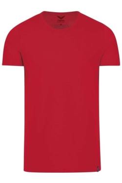 TRIGEMA Slim Fit T-Shirt Rundhals kirsch, Einfarbig von TRIGEMA