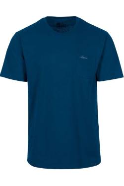 TRIGEMA Slim Fit T-Shirt Rundhals saphir, Einfarbig von TRIGEMA