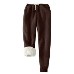 Thermo Jogginghose Damen Winter Warm Gefütterte Thermohose Fleece Hose High Waist Kordelzug Trainingshose Stretch Freizeithose Taschen Sweathose Plüsch Leggings Black friday angebote 2023 ab wann von TRIGLICOLEUM