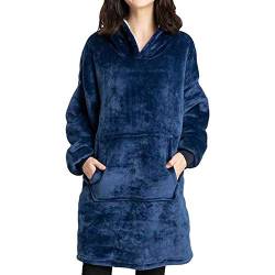 TRISTIN Verdicken Sherpa Fluffle Sweatshirt Decke Warm Cosy Oversized Wearable Pocket Blanket Hoodie für Frauen, Männer und Jugendliche, One Size Fits All von TRISTIN