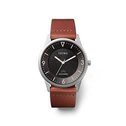 TRIWA Armbanduhr Solar Watch - Leather Strap Brown, minimalistisches Design, Solaruhr, bis zu 5 bar wasserdicht, braun, Lederarmband, Gehäusegröße: 38mm von TRIWA