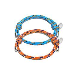 Triwa Armband Ocean Plastic Bracelet – Turquoise & Coral, Durchmesser 55 – 95 mm, nachhaltiger Partnerschmuck aus recyceltem Meeresplastik, mit Anhänger, türkis & orange, Geschenk für Freund, Freundin von TRIWA