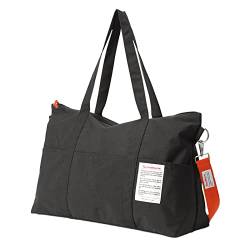 TRIWONDER Faltbare Reisetasche für Damen Herren Handgepäck Tasche Große Weekender Bag Sporttasche für Reisen Sport Camping Urlaub (03 Schwarz, 20L) von TRIWONDER