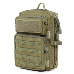 TRIWONDER Taktische Hüfttaschen, EDC Tasche, Kompakt und Leicht, Mini Militärtasche, Handytasche Pouch (Grün) von TRIWONDER