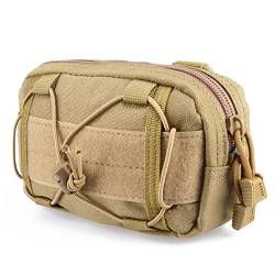 TRIWONDER Taktische Hüfttaschen, Molle EDC Tasche, Militär Gürteltasche Beutel Handytasche für Camping Wandern Reise (Khaki) von TRIWONDER