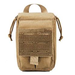 TRIWONDER Taktische Hüfttaschen, Molle Tasche Beutel, Militär Gürteltasche für Camping Wandern Reisen (Khaki) von TRIWONDER