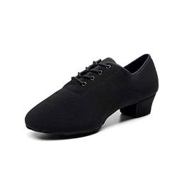 Damen Jazzschuhe Trainerschuhe Ledersohle Latin Tanzschuhe Ballsaal-Tanzschuhe Salsa Moderne/Standard Tanzschuhe für Indoor-Tanz 5CM 36EU von TRIWORIAE