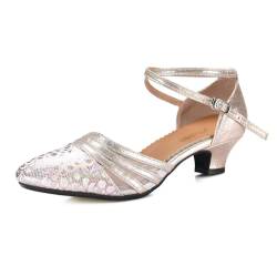 TRIWORIAE-Damen Latein Tanzschuhe Salsa Glitzer Bachata Schuhe Damen Hochzeit Tanzende Schuhe Golden 36 von TRIWORIAE