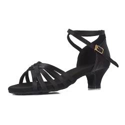 TRIWORIAE - Damen Tanzschuhe Hoher Absatz Standard/Latein/Gesellschaftstanz Schwarz 37 EU von TRIWORIAE