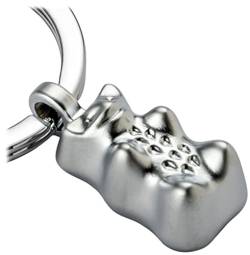 TROIKA Metall Schlüsselanhänger Gummibär in der Farbe Silber von Haribo, HB-K02/SI handlich von TROIKA