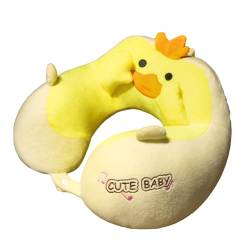 Cartoon-Tier Nackenkissen Reisekissen für das Flugzeug Reisekissen, Kopfstütze Schlafkissen Zuhause und Büro Schlafkissen (Gelbe Ente) von TROYSINC