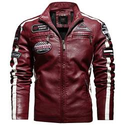 TRPSR Herren Motorradjacke wasserdichte Winddichte Winddichte, Atmungsaktive Motorradjacke Sommermänner Für Roller Und Motorrad (Color : Red, Size : XL) von TRPSR