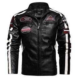 TRPSR Herren Motorradjacke wasserdichte Winddichte Winddichte, Atmungsaktive Motorradjacke Sommermänner Für Roller Und Motorrad (Color : Schwarz, Size : XXL) von TRPSR