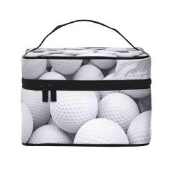 3D-Golfball-Muster, Make-up-Tasche, Kosmetiktasche, tragbare Reise-Kulturtasche, Federmäppchen von TRUIGYN