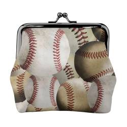 Sport Baseball, Leder-Geldbörsen, Geldbörsen, Leder-Wechseltasche mit Kussverschluss-Schnalle von TRUIGYN