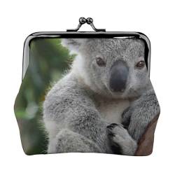 Süßer Koala, Leder-Geldbörsen, Geldbörsen, Leder-Wechseltasche mit Kussverschluss-Schnalle von TRUIGYN