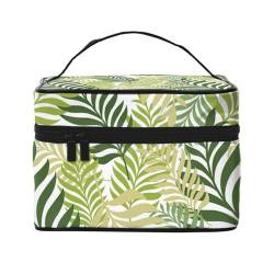 Tropische exotische Palmenblätter, Make-up-Tasche, Kosmetiktasche, tragbare Reise-Kulturtasche, Federmäppchen von TRUIGYN
