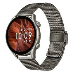 TRUMiRR Kompatibel mit Amazfit Balance/Amazfit GTR 4/Amazfit GTR 3/Amazfit GTR 3 Pro/Amazfit Bip 5 Metall Armband, 22mm Mesh Gewebte Edelstahl Uhrenarmband Armband für Amazfit Bip 5/Amazfit Balance von TRUMiRR