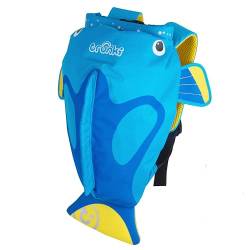 Trunki PaddlePak Wasserdichte Schwimmtasche Kinder Und Turnbeutel Wasserdicht Kinder | Schwimmrucksack Kinder | Schwimmbeutel Kinder Wasserdicht - Tang der Tropenfisch (Blau) von TRUNKI