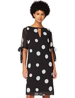 Amazon-Marke: TRUTH & FABLE Damen Chiffon-Kleid mit A-Linie, Mehrfarbig (Bold Spot), 36, Label:S von TRUTH & FABLE