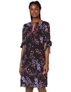 Amazon-Marke: TRUTH & FABLE Damen Chiffon-Kleid mit A-Linie, Mehrfarbig (White Spring), 34, Label:XS von TRUTH & FABLE