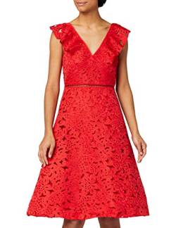 Amazon-Marke: TRUTH & FABLE Damen Partykleid Laser Cut Prom, Rot (Red), 42, Label:XL von TRUTH & FABLE