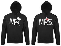 TRVPPY Partner Couple Mr. & Mrs. Mister & Misses Hoodie - Damen Pullover Schwarz XS von TRVPPY