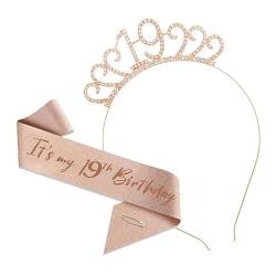 3-teiliges Kronen-Haarband-Kopfstück, Prinzessin-Kronen-Stirnband for Frauen, Mädchen, Bräute, Hochzeit, Abschlussball, Geburtstagsfeier (Color : Age 18-Style 6_3Pcs) von TRgqify-KM