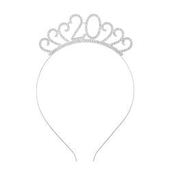 3-teiliges Kronen-Haarband-Kopfstück, Prinzessin-Kronen-Stirnband for Frauen, Mädchen, Bräute, Hochzeit, Abschlussball, Geburtstagsfeier (Color : Age 20-Style 3_3Pcs) von TRgqify-KM