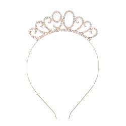 3-teiliges Kronen-Haarband-Kopfstück, Prinzessin-Kronen-Stirnband for Frauen, Mädchen, Bräute, Hochzeit, Abschlussball, Geburtstagsfeier (Color : Age 90-Style 2_3Pcs) von TRgqify-KM