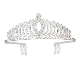3-teiliges Kronen-Haarband-Kopfstück, Prinzessin-Kronen-Stirnband for Frauen, Mädchen, Bräute, Hochzeit, Abschlussball, Geburtstagsfeier (Color : Style 2_3Pcs) von TRgqify-KM