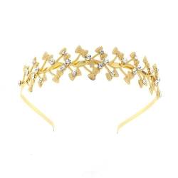 4 Stück Kronen-Haarband-Kopfschmuck, Prinzessinnen-Kronen-Stirnband for Frauen, Mädchen, Bräute, Hochzeit, Abschlussball, Geburtstagsfeier (Color : Style 1_4PCS) von TRgqify-KM