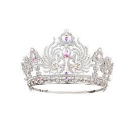 Kronen-Haarband-Kopfschmuck, Prinzessin-Kronen-Stirnband for Frauen, Mädchen, Bräute, Hochzeit, Abschlussball, Geburtstagsfeier (Color : Style 1) von TRgqify-KM