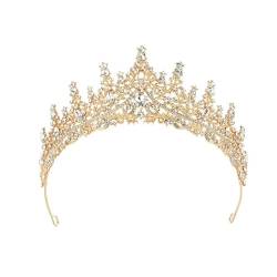 Kronen-Haarband-Kopfschmuck, Prinzessin-Kronen-Stirnband for Frauen, Mädchen, Bräute, Hochzeit, Abschlussball, Geburtstagsfeier (Color : Style 2) von TRgqify-KM