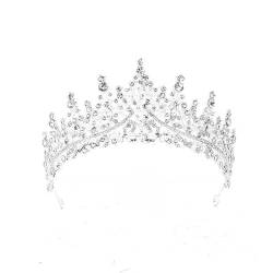 Kronen-Haarband-Kopfschmuck, Prinzessin-Kronen-Stirnband for Frauen, Mädchen, Bräute, Hochzeit, Abschlussball, Geburtstagsfeier von TRgqify-KM