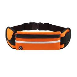 Reise-Multifunktions-Sporttasche, Mini-Gürteltasche, for Herren und Damen, tragbar, praktisch, Gürteltasche, wasserdichte Handy-Hüfttasche (Color : Orange) von TRgqify-KM